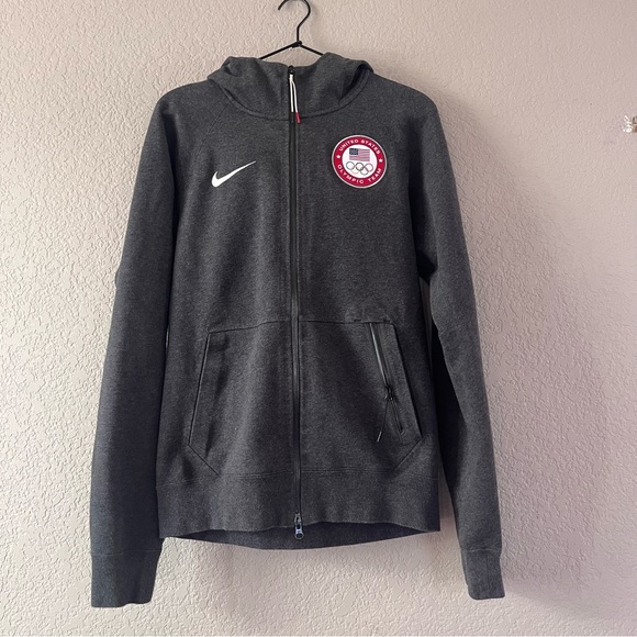NIKE TECH TEAM USA Full zip HOODIE JACKET Olympic Rare Size small - Picture 1 of 9